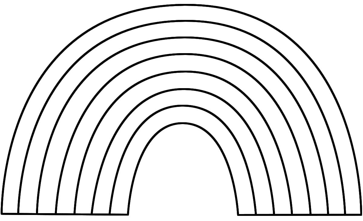 rainbow outline clip art - photo #5