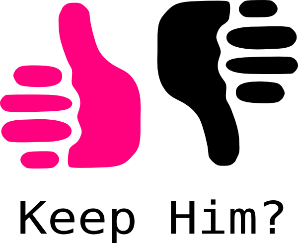 Thumbs Up Thumbs Down Pink And Black clip art - vector clip art ...