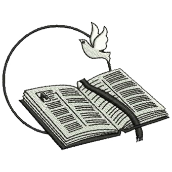ThreadArt - Open Bible and Dove Embroidery Download