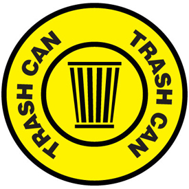 Floor Signs - Trash Can from Seton.com, Stock items ship TODAY ...