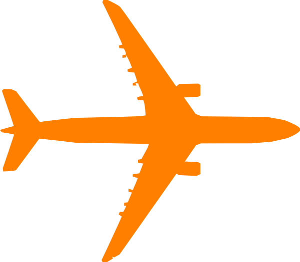 Orange Plane clip art - vector clip art online, royalty free ...