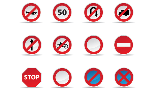 Free Vector Road Signs for download | Vectorgraphit