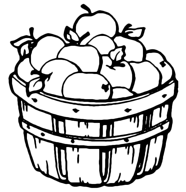 Barrel of apples coloring page - Free Printable Coloring Pages