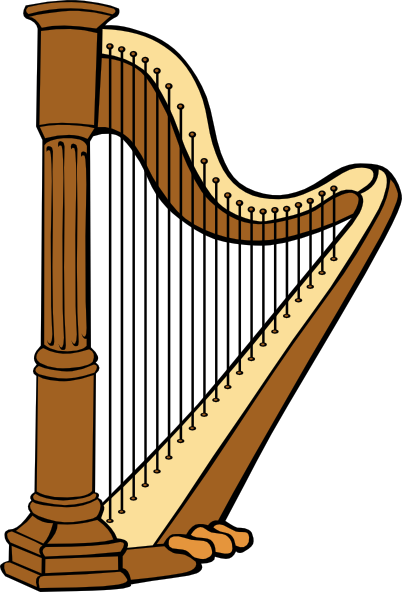 Classical Harp clip art Free Vector
