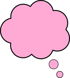 Thought Bubble Pink clip art - vector clip art online, royalty ...