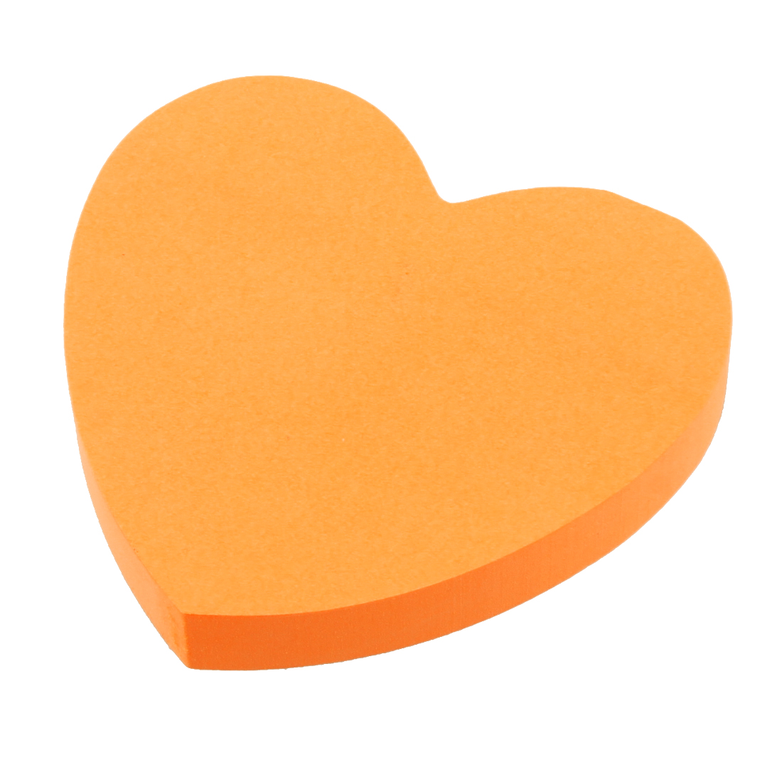 Heart Shape 100 Page Self Sticky Memo Message Pad Orange
