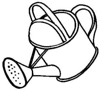 Coloring Page Watering Can