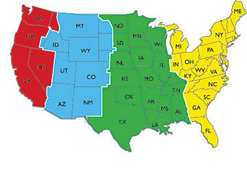 United States Map Time Zones - ClipArt Best