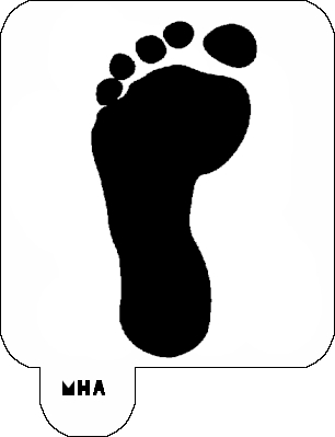 Mr. HAIR ART STENCIL - Footprint 1