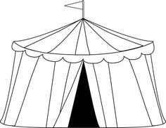 Circus tent clipart black and white - ClipartFox