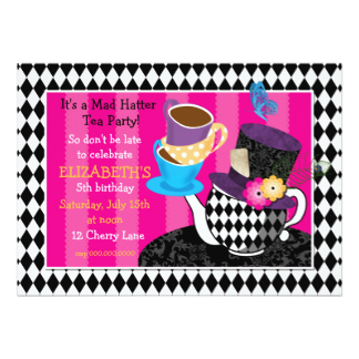 Mad Hatter Tea Party Invitations & Announcements | Zazzle