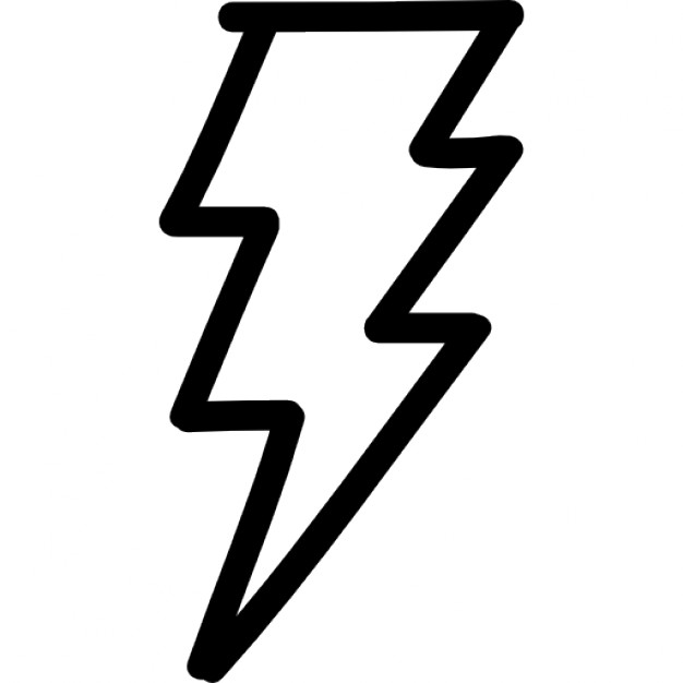 Thunder bolt hand drawn outline Icons | Free Download