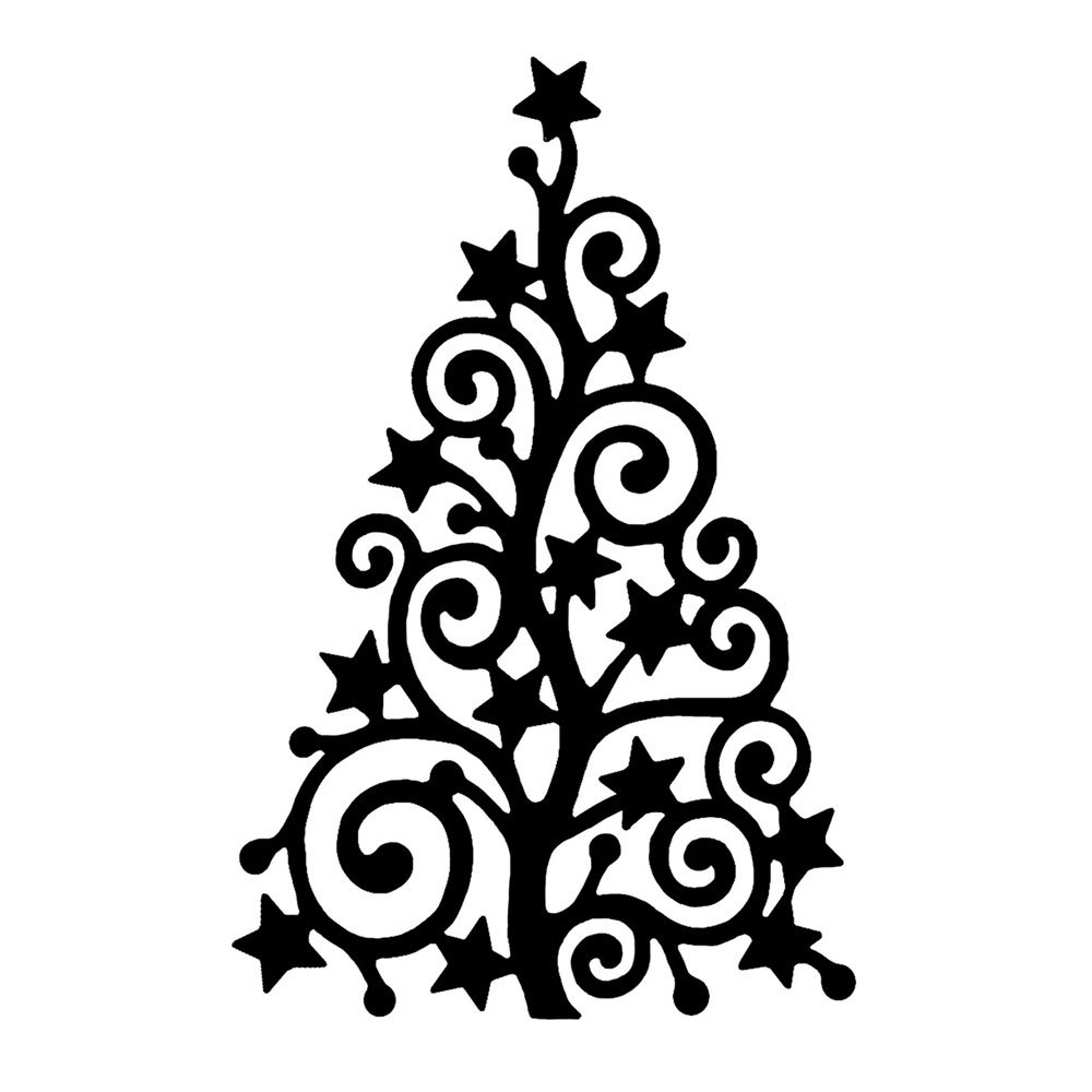 Christmas tree artwork clipart