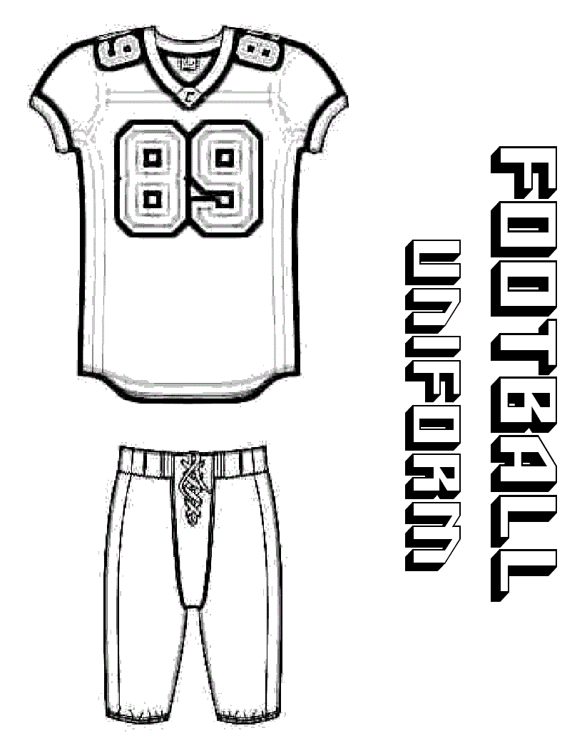 Free Printable Football Jersey Template