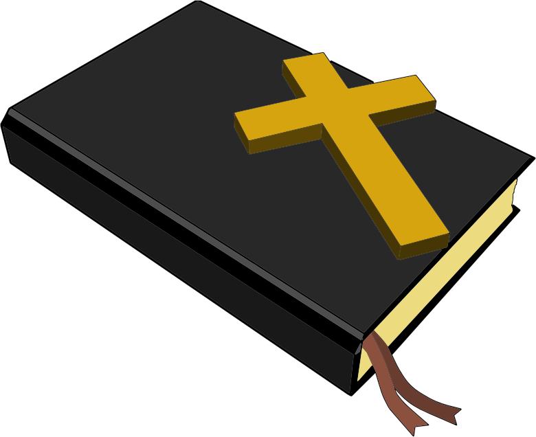 Bible with cross clipart