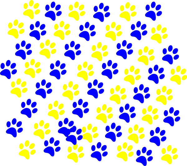Bluegold Paw Print Clip Art Vector Online Royalty Free on ...
