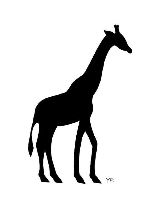 African Giraffe Silhouette Clipart - Free to use Clip Art Resource