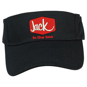 JACK IN THE BOX HAMBURGER LOGO SUN VISOR CAP HAT ADJUSTABLE | eBay