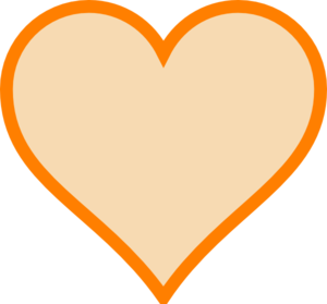 Herz orange clipart