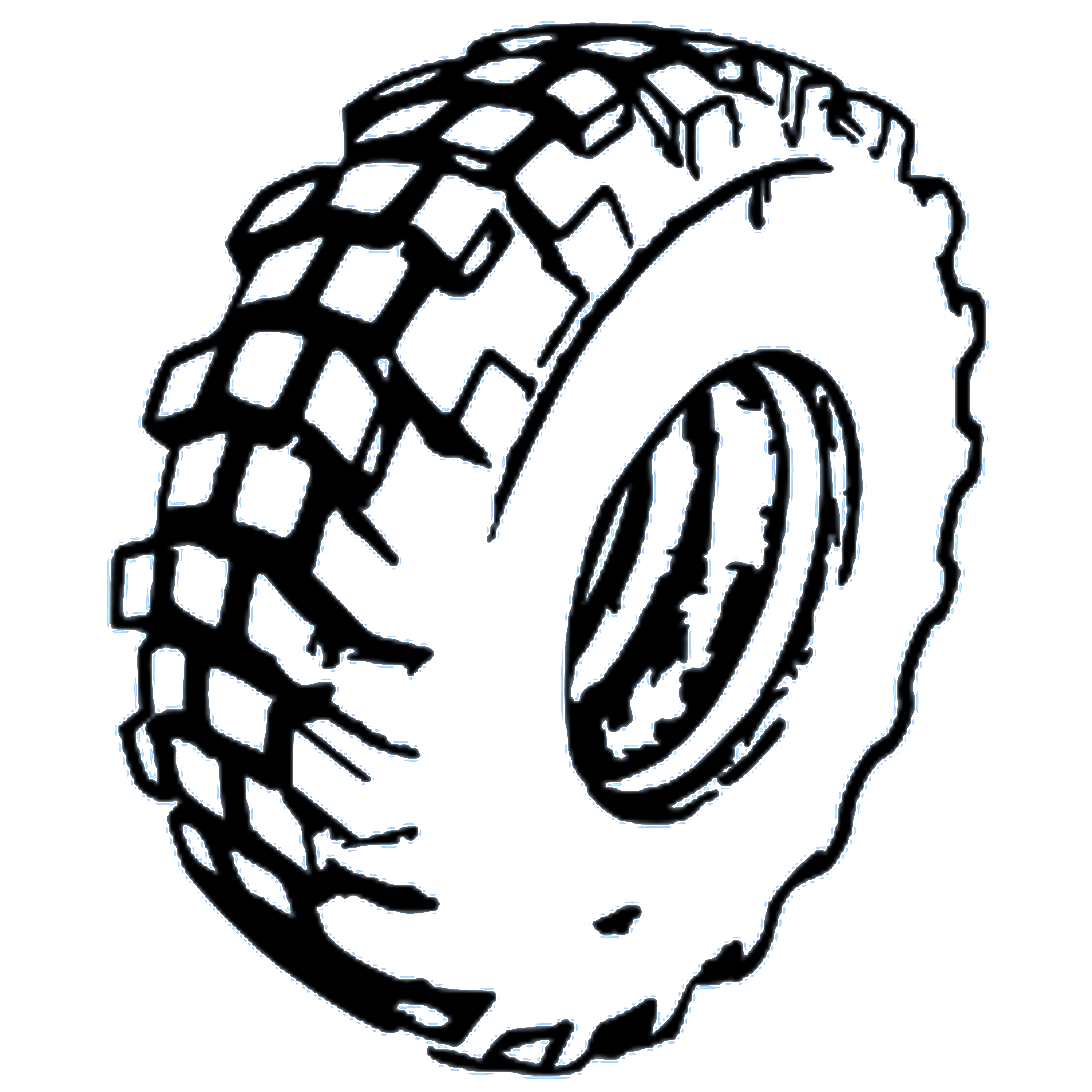 Border clipart tires and road