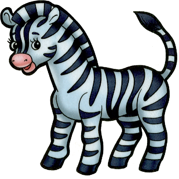 Cool zebras clipart image #12498