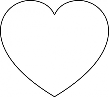 Heart clipart free black and white