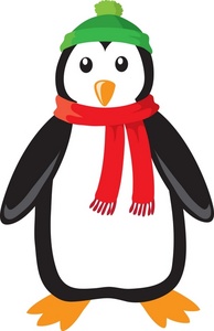 Free Penguin Clipart Image - Penguin Dressed for Christmas with ...