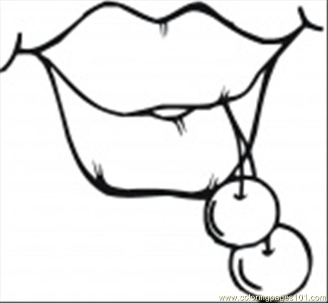 Coloring Pages Ies In The Lips Coloring Page (Food & Fruits ...