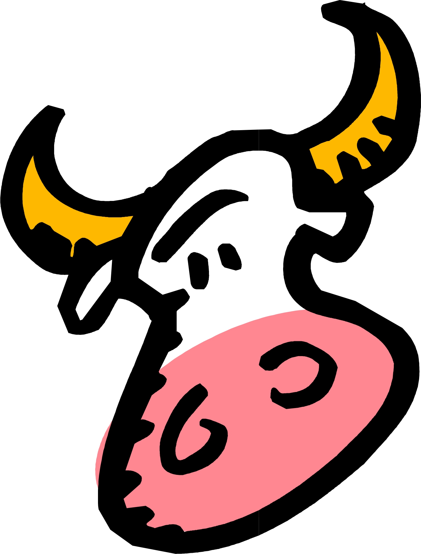 Cartoon Cow Face