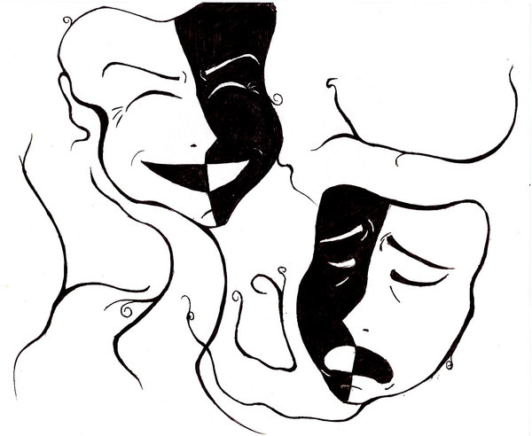 How To Draw Drama Masks - ClipArt Best