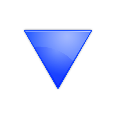 arrow_m01_down, icon, arrow, down, blue, triangle, 256x256 ...
