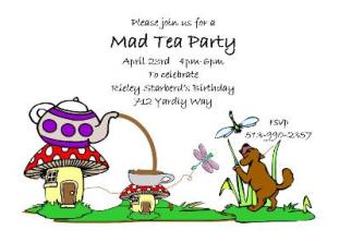 Tea party invitations