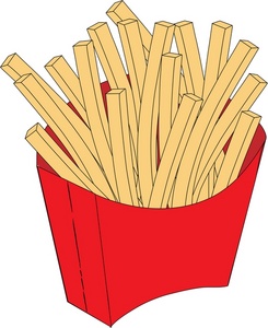 French Fries Clipart Image - Carton of french fries