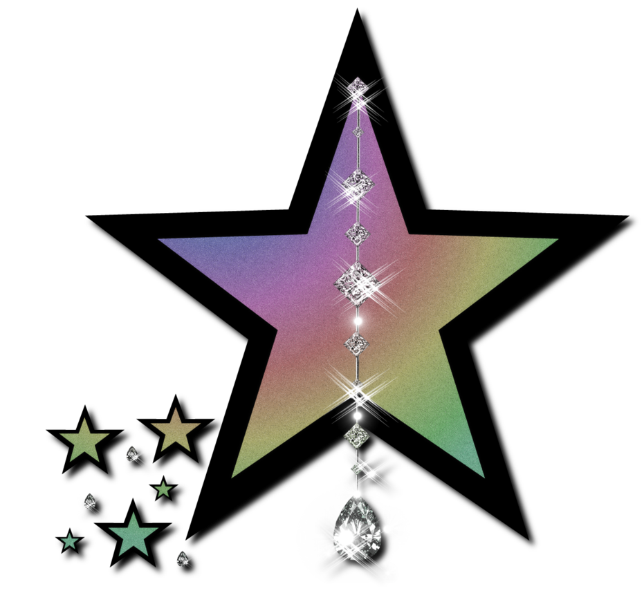 Multi Coloured Star Clip Art 3