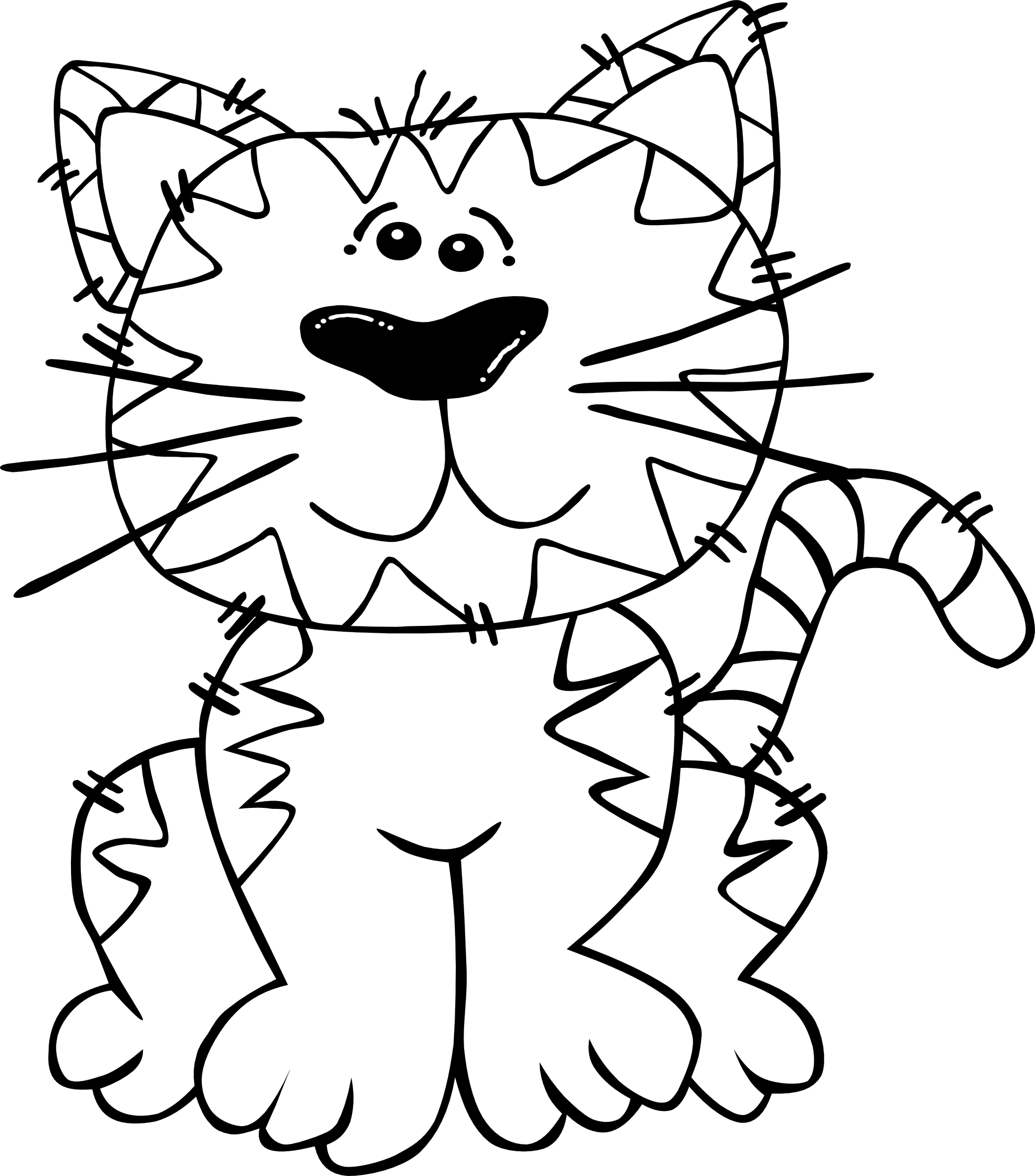 cat coloring clipart - photo #30