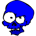 Blue Skull Icon - Richâ€™s Misc Icons - SoftIcons.