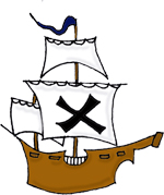 Clip Art of a Pirate Ship