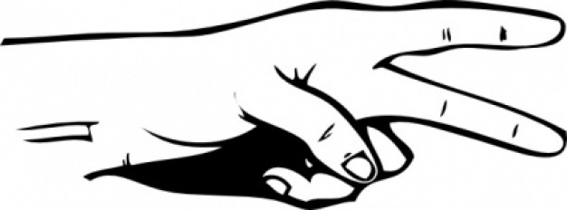 Hand Open Fingers Scissors Shape clip art | Download free Vector