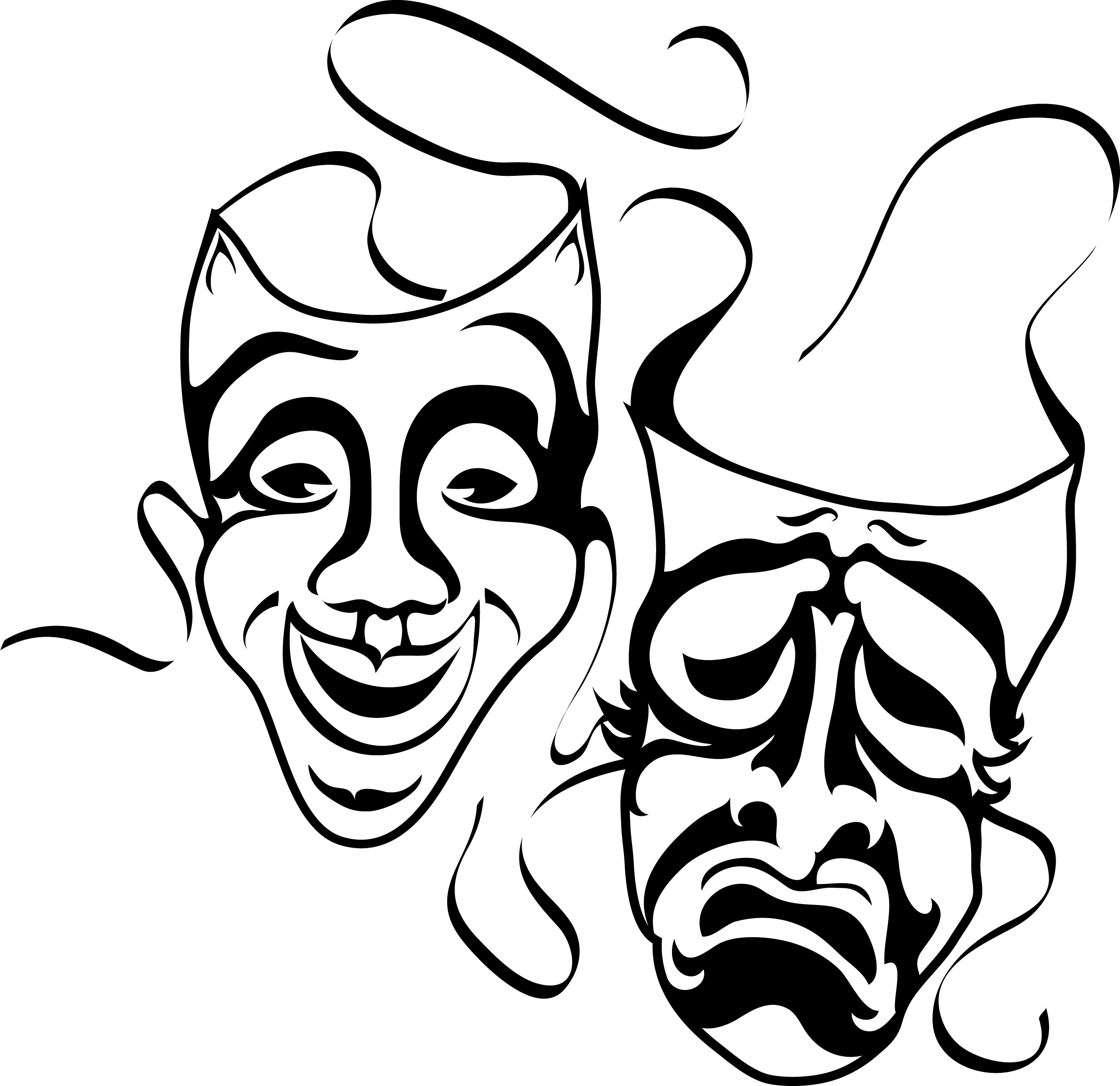 Theatre Masks Comedy Tragedy - ClipArt Best