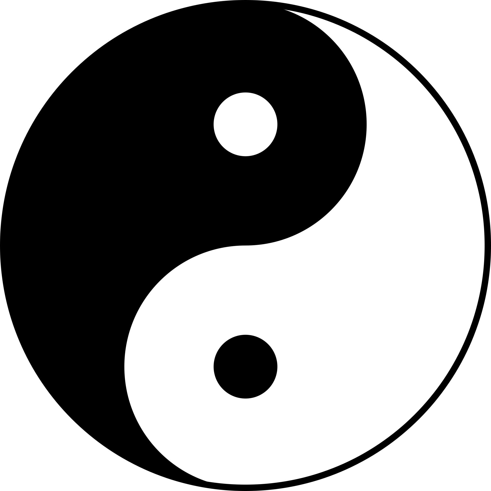 Yin and yang symbol outline - swimholden