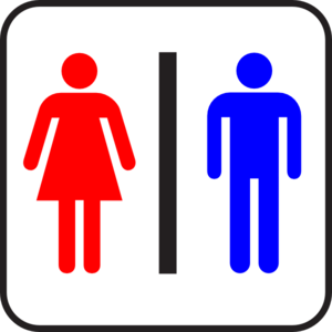 Colored Sign Bathroom / Wc / Man & Woman clip art - vector clip ...