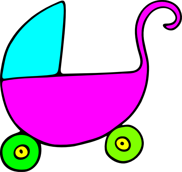 Baby Stroller clip art - vector clip art online, royalty free ...