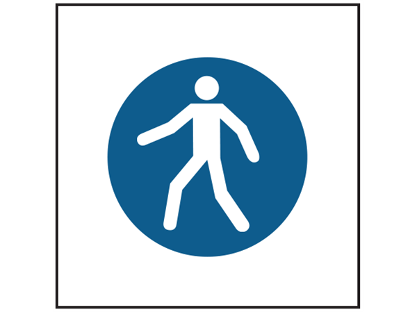 Pedestrian route symbol sign. | MS1740 | Label Source