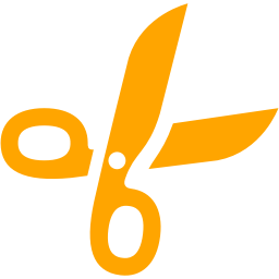 Orange cut icon - Free orange scissor icons