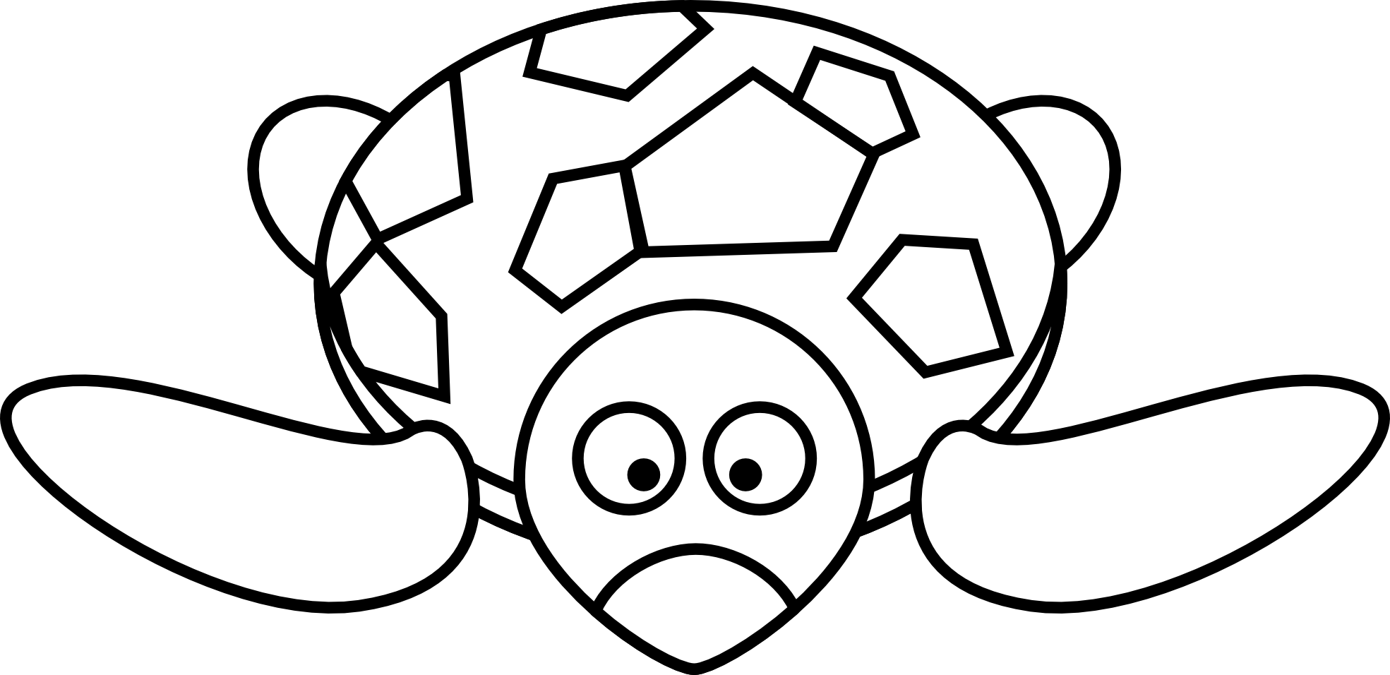 free black and white turtle clip art - photo #46