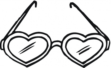 Heart Shaped Sunglasses coloring page | Super Coloring