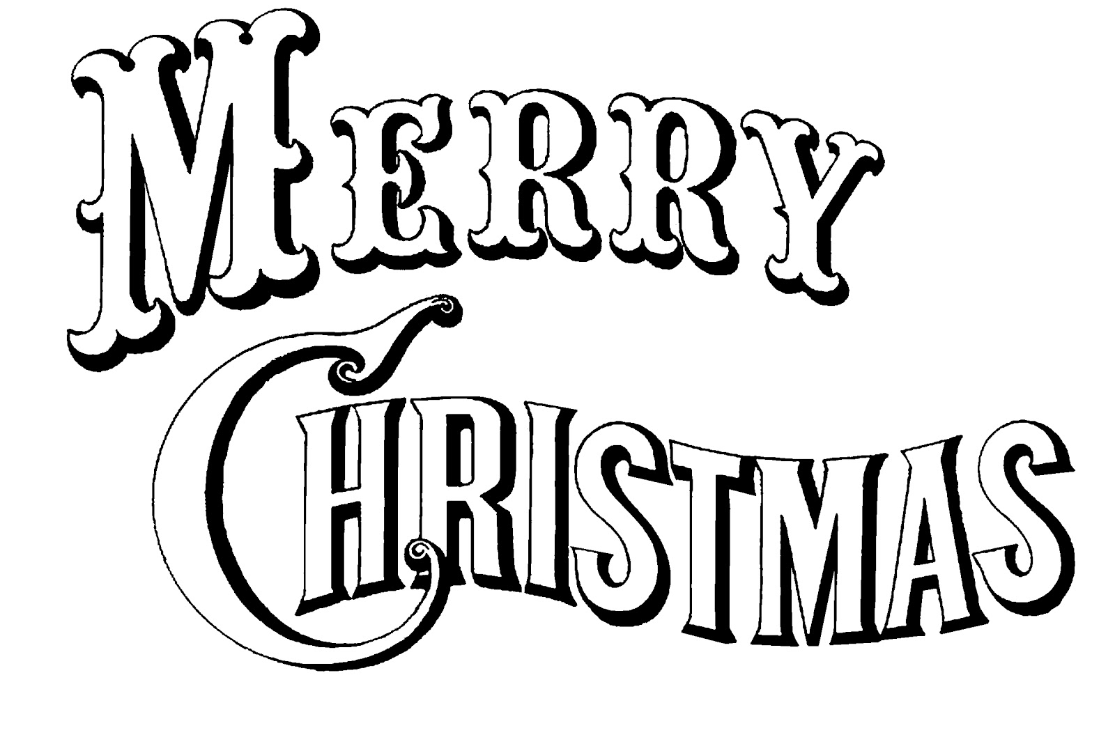 free clipart merry christmas text - photo #45