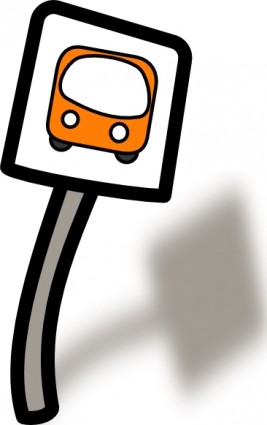Funny Bus Stop clip art Free vector in Open office drawing svg ...