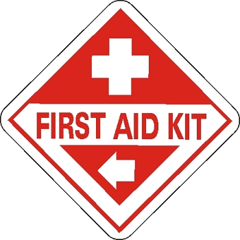 First Aid Kit with or without Arrow Sign or Decal