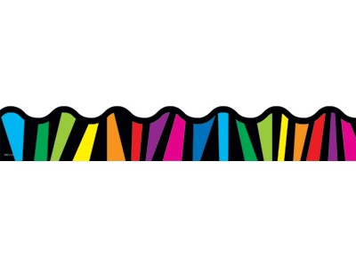 Rainbow Stripes Border | Five Senses Education